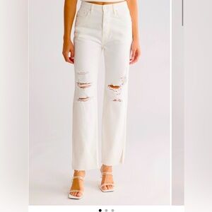 Ksubi Brooklyn Ripped Straight Leg
Jeans White Distressed Women's Jeans